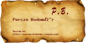 Percze Bodomér névjegykártya